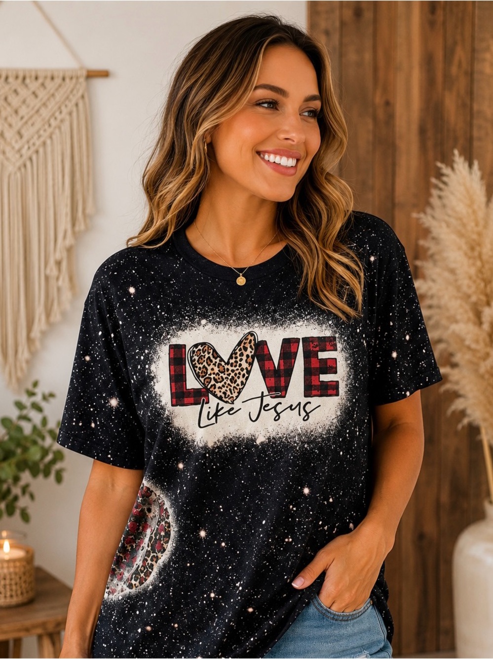 Black 'Love Like Jesus' Graphic Tee